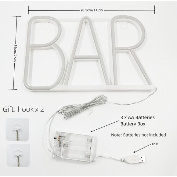 Neon Bar Signs For Home Bar, Led Party Wall , Man Cave NWT - Picture 2 of 3